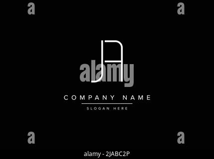 Alphabet JA logo design, Creative vector logo icon design concept for business or company identity Stock Vector