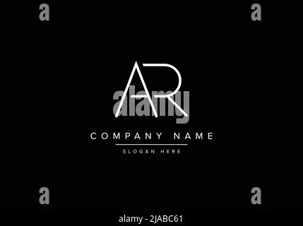 Alphabet AR logo design, Creative vector logo icon design concept for business or company identity Stock Vector