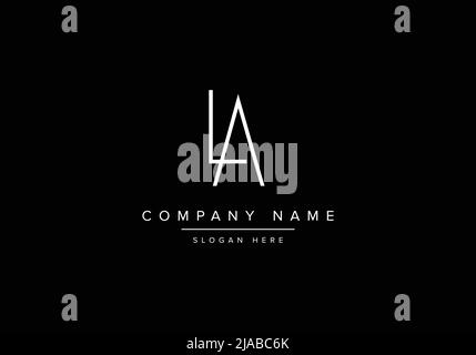 Alphabet LA logo design, Creative vector logo icon design concept for business or company identity Stock Vector