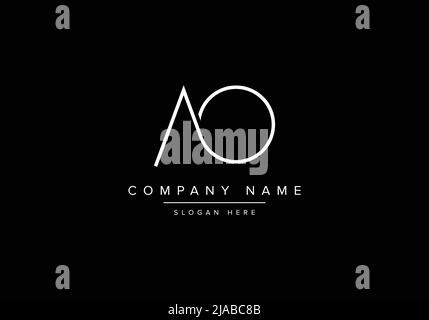 Alphabet AO logo design, Creative vector logo icon design concept for business or company identity Stock Vector