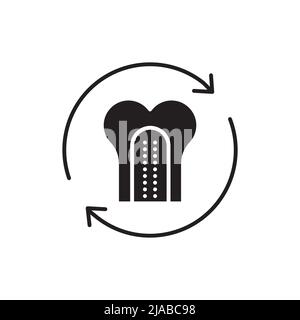 Bone marrow color line icon. Donor organ. Pictogram for web page ...