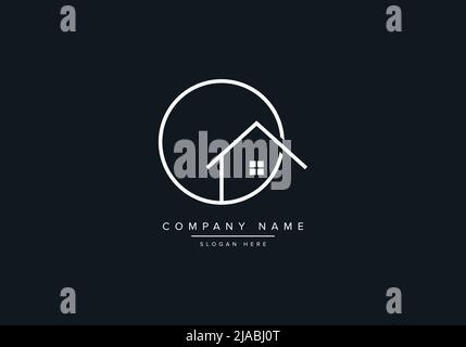 real estate house or home logo design Stock Vector