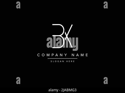 Alphabet letter monogram icon logo BX Stock Vector