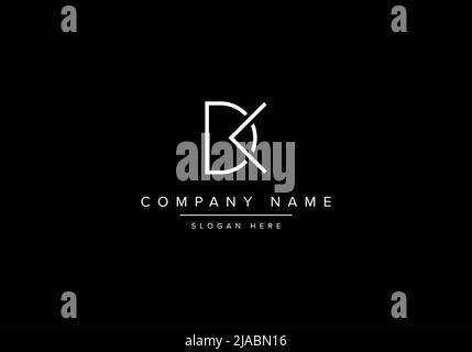 Alphabet letter monogram icon logo DK Stock Vector