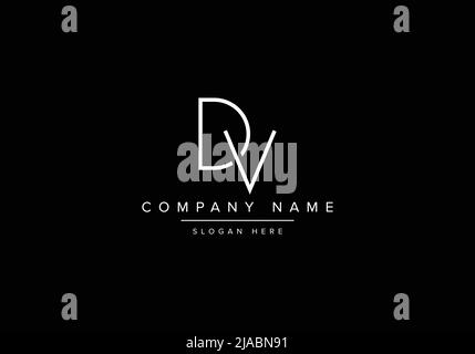 Alphabet letter monogram icon logo DV Stock Vector