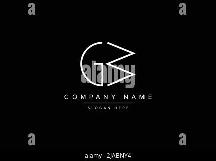 Creative minimal line art icon logo, GW monogram logo Stock Vector