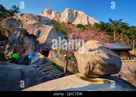 Kyejoam Seokgul Hermitage shrine in Seoroksan park, South Corea Stock Photo
