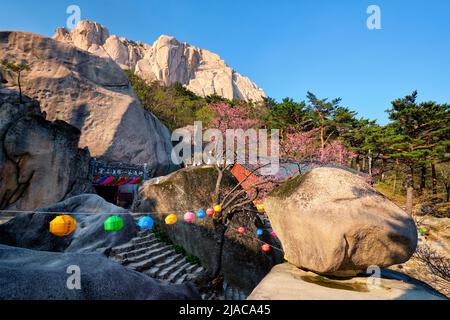 Kyejoam Seokgul Hermitage shrine in Seoroksan park, South Corea Stock Photo