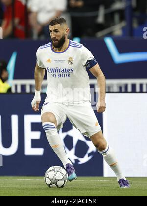 PARIS - Karim Benzema of Real Madrid during the UEFA