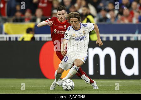 L-R) Andy Robertson (Liverpool), Luka Modric (Real), MAY 26, 2018