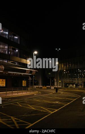 Deserted Terminal 3 in Manchester International Airport, Greater Manchester, United Kingdom. Stock Photo