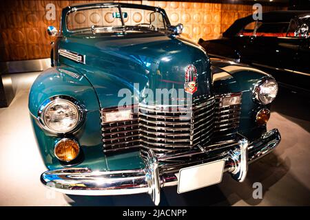 1941 cadillac series 62 convertible - Retro car stands in an exhibition at museum Stock Photo