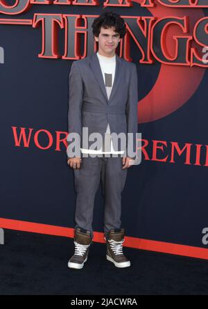 Jack Dylan Grazer 073 attend the premiere of Netflix's 'Stranger Things' Season 3 on June 28, 2019 in Santa Monica, California. Stock Photo