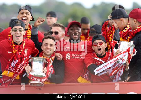 Liverpool, Merseyside, UK. 29th May, 2022. Liverpool FC 2021-22 Victory Parade; Credit: Action Plus Sports/Alamy Live News Stock Photo