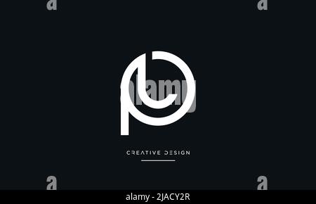 Alphabet Letters PL or LP Abstract icon Logo Stock Vector