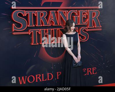 Winona Ryder 016 attend the premiere of Netflix's 'Stranger Things' Season 3 on June 28, 2019 in Santa Monica, California. Stock Photo