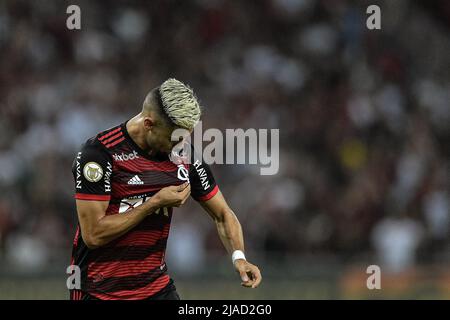 RJ - Rio de Janeiro - 05/29/2022 - BRAZILIAN A 2022, FLUMINENSE X FLAMENGO - Flamengo player Andreas celebrates his goal during a match against Fluminense at the Maracana stadium for the Brazilian A 2022 championship. Photo: Thiago Ribeiro/AGIF/Sipa USA Stock Photo