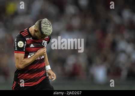 RJ - Rio de Janeiro - 05/29/2022 - BRAZILIAN A 2022, FLUMINENSE X FLAMENGO - Flamengo player Andreas celebrates his goal during a match against Fluminense at the Maracana stadium for the Brazilian A 2022 championship. Photo: Thiago Ribeiro/AGIF/Sipa USA Stock Photo