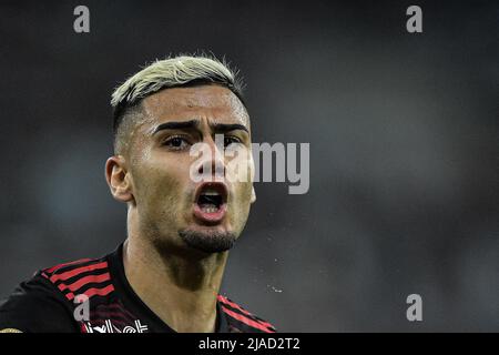 RJ - Rio de Janeiro - 05/29/2022 - BRAZILIAN A 2022, FLUMINENSE X FLAMENGO - Flamengo player Andreas celebrates his goal during a match against Fluminense at the Maracana stadium for the Brazilian A 2022 championship. Photo: Thiago Ribeiro/AGIF/Sipa USA Stock Photo