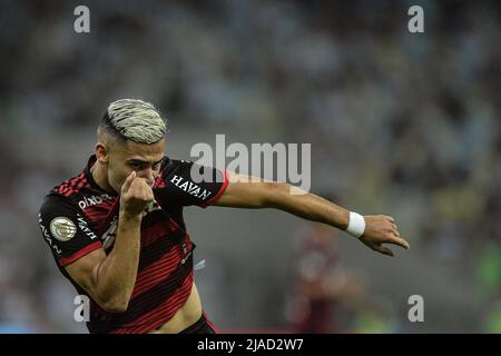 RJ - Rio de Janeiro - 05/29/2022 - BRAZILIAN A 2022, FLUMINENSE X FLAMENGO - Flamengo player Andreas celebrates his goal during a match against Fluminense at the Maracana stadium for the Brazilian A 2022 championship. Photo: Thiago Ribeiro/AGIF/Sipa USA Stock Photo