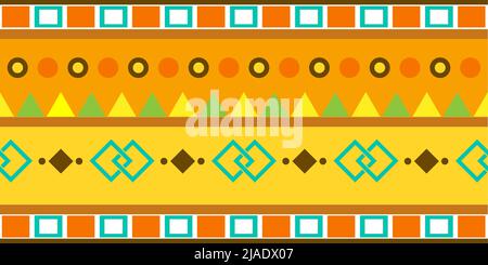 Seamless pattern with circle, square and triangle. Design for wall decoration, postcard, poster, brochure, shirt, etc. Stock Vector