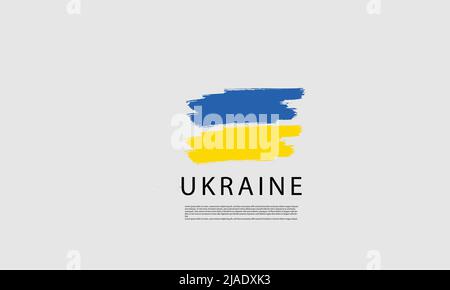 Ukraine vector logo design Stock Vector