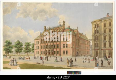 Academic high school, perspective. Friedrich von Schmidt (1825-1891), architect Stock Photo