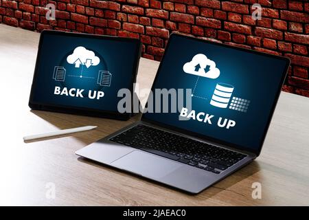 LIVE STREAMING Backup Download Computing Digital Data transferring , STREAMING Download Stock Photo