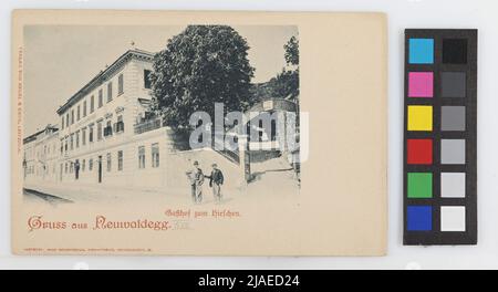 17., Neuwaldegg - Gasthof Zum Hirschen, postcard. Hans neighboring gauer, representative, Rule & Krug Verlag, producer Stock Photo
