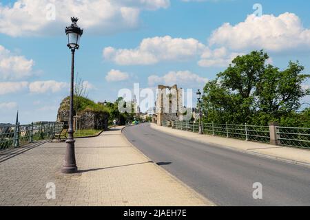 Luxembourg city, May 2022.  panoramic view of the city from the Montée de Clausen street