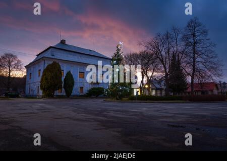 Manor house in Necpaly village, Turiec region, Slovakia. Stock Photo