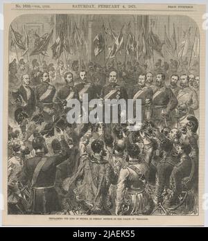 Proclaiming the King of Prussia as German Emperor in the Palace of Versailles. ' Stock Photo