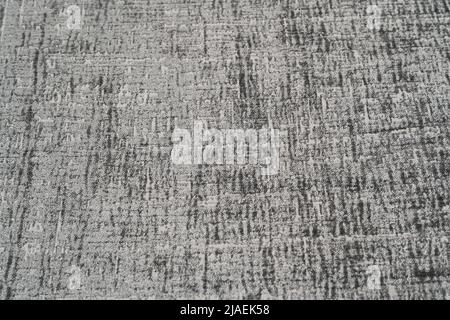 Natural gray textile texture background. Bedspread close up. Stock Photo