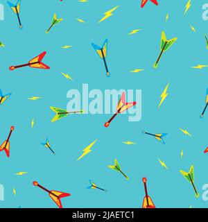Rock Guitars and Electric Thunderbolds  Stock Vector