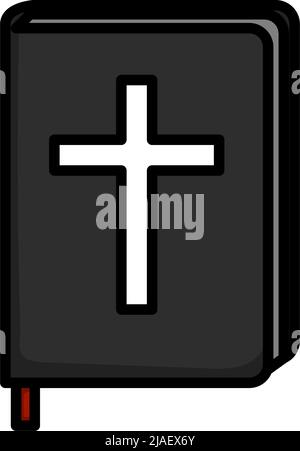 Holly Bible Icon. Editable Bold Outline With Color Fill Design. Vector Illustration. Stock Vector