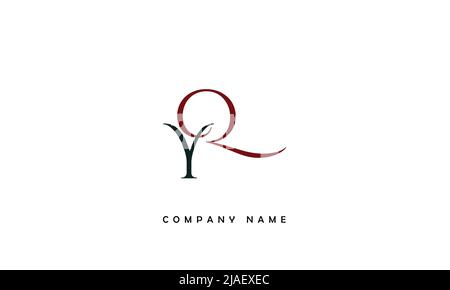 YQ, QY Alphabets Letters Logo Monogram Stock Vector