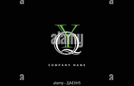 YQ, QY Alphabets Letters Logo Monogram Stock Vector