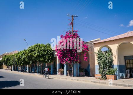 City Scape View to the Keren Central Streets Stock Photo