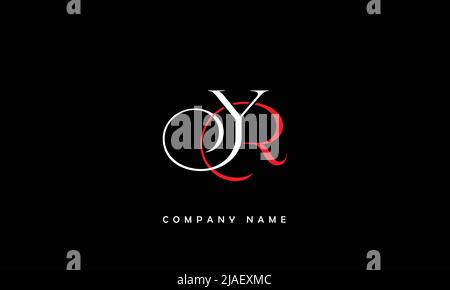 YR, RY Alphabets Letters Logo Monogram Stock Vector