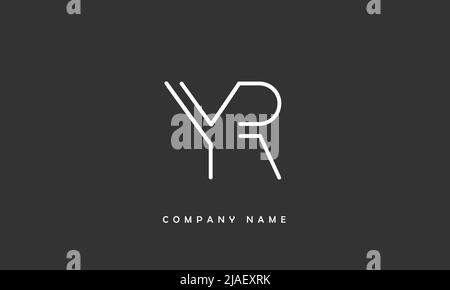 YR, RY Alphabets Letters Logo Monogram Stock Vector