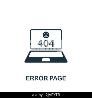 Error Page icon. Monochrome simple Web Design icon for templates, web design and infographics Stock Vector