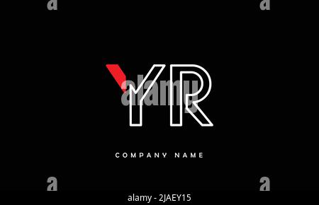 YR, RY Alphabets Letters Logo Monogram Stock Vector