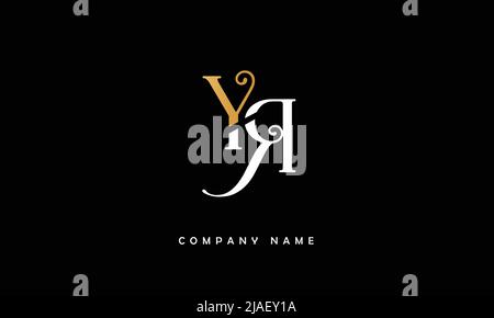 YR, RY Alphabets Letters Logo Monogram Stock Vector