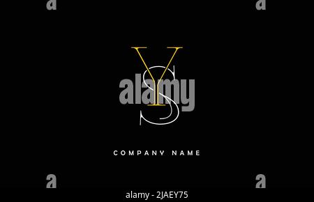 YS, SY Alphabets Letters Logo Monogram Stock Vector
