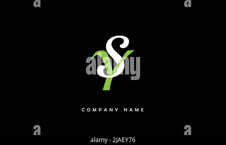 YS, SY Alphabets Letters Logo Monogram Stock Vector