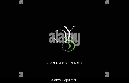 YS, SY Alphabets Letters Logo Monogram Stock Vector