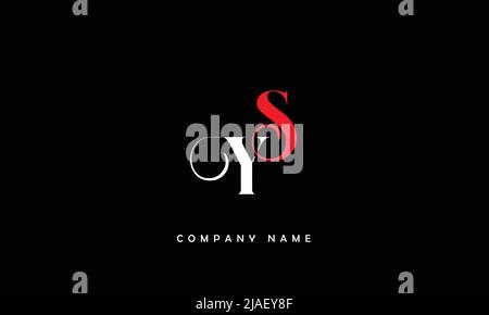 YS, SY Alphabets Letters Logo Monogram Stock Vector