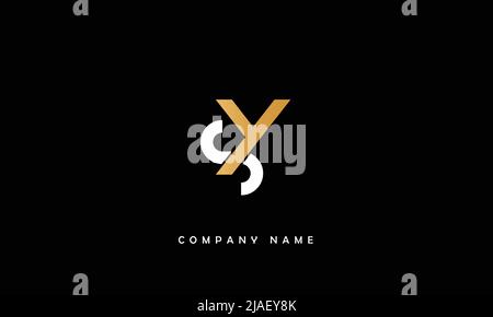 YS, SY Alphabets Letters Logo Monogram Stock Vector