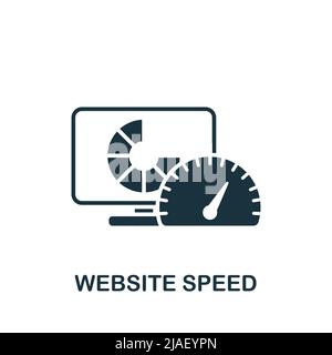 Website Speed icon. Monochrome simple Web Design icon for templates, web design and infographics Stock Vector