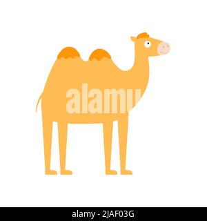 Cute camel split monogram. Funny cartoon character for shirt